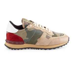 Valentino rockstud camo-print sneaker